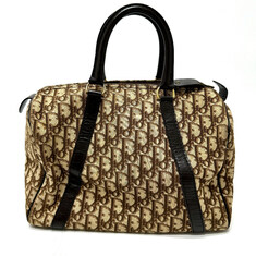 Dior Trotter vintage Bag Duffle Bag Canvas/Leather Brown