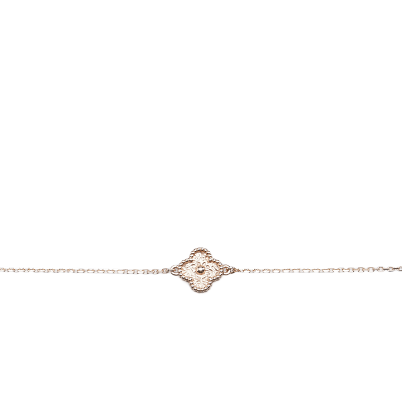 로즈 골드 해머드 18K 스위트 알함브라 팔찌 - Van Cleef & Arpels