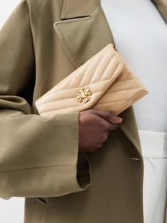 토리버치 여성 Kira mini quilted leather shoulder bag Beige