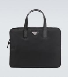 (제이드샵)23FW국내 프라다 Re Nylon leather trimmed briefcase