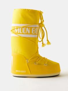 문부츠 여성 Icon tall lace up snow boots Yellow