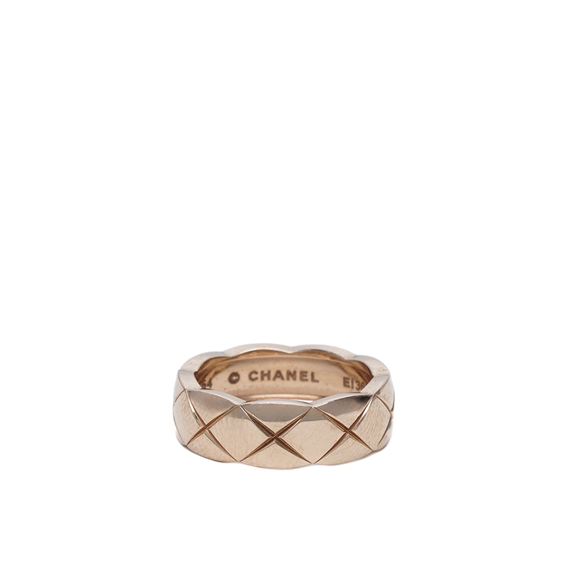 (14호) 베이지 골드 18K 코코 크러쉬 스몰 반지 - Chanel