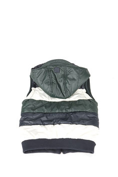 (L) 화이트&블루&그린 폴리에스터 키즈 패디드 베스트 썸네일 3