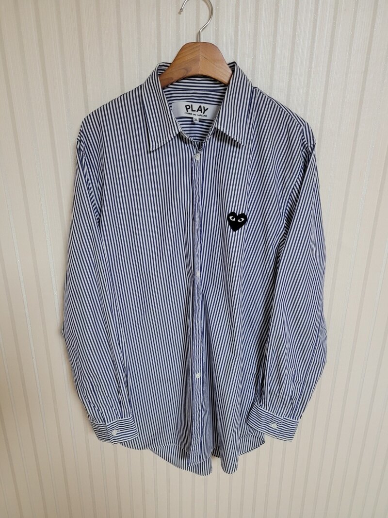 [국내배송] XL / 꼼데가르송 스트라이프 남성 셔츠 - Comme des Garcons