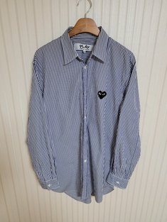 [국내배송] XL / 꼼데가르송 스트라이프 남성 셔츠 썸네일 1