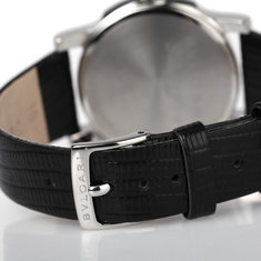 블랙 화이트 솔로 템포 다디얼 쿼츠 가죽 시계 (31mm) 썸네일 5