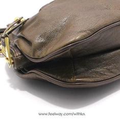 중고 Marc Jacobs - 마크제이콥스 카키 레더 볼링 금장체인 숄더백 썸네일 6