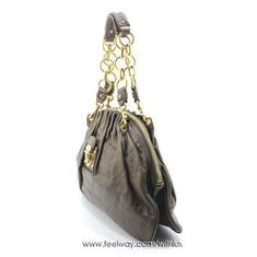 중고 Marc Jacobs - 마크제이콥스 카키 레더 볼링 금장체인 숄더백 썸네일 2