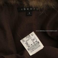 중고 Theory - 띠어리 브라운 라쿤 퍼 트리밍 램스킨 자켓 노블하우스 썸네일 4