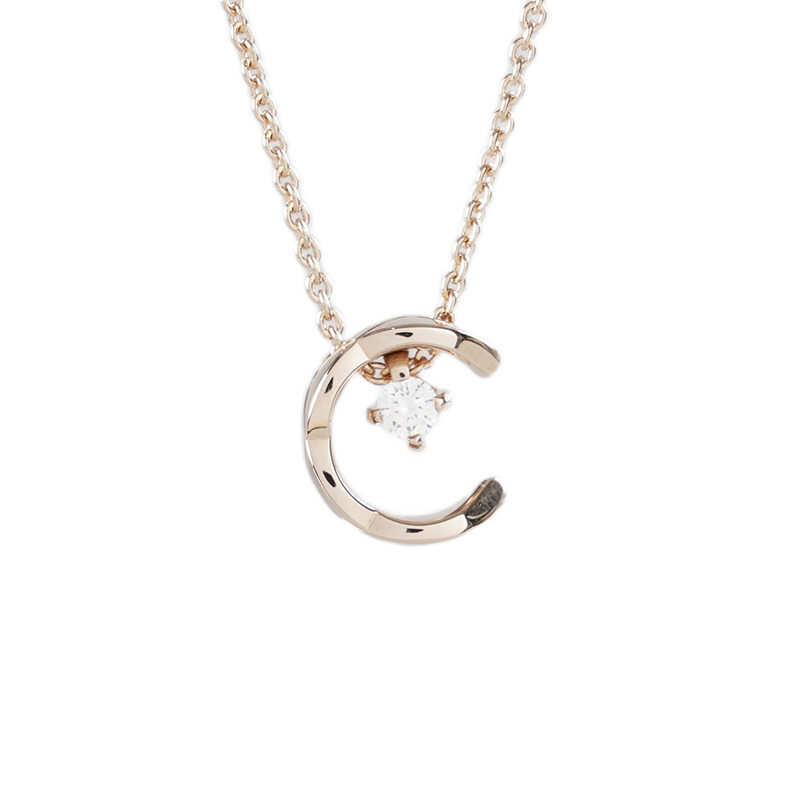 베이지 골드 다이아 18K 코코 크러쉬 목걸이 - Chanel