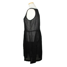 주카 블랙 민소매 시스루 셔링 원피스(M) 썸네일 2