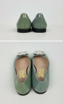 중고 Ferragamo - 페레가모 에나멜 플랫슈즈 썸네일 6