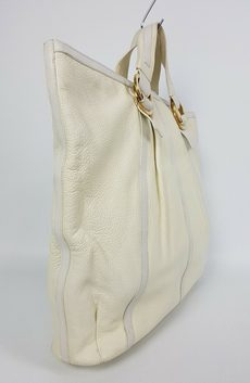 중고 BVLGARI - 불가리 금장장식 화이트 빅 토드백 썸네일 1