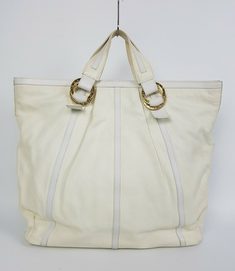 중고 BVLGARI - 불가리 금장장식 화이트 빅 토드백 썸네일 2