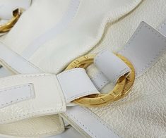 중고 BVLGARI - 불가리 금장장식 화이트 빅 토드백 썸네일 6
