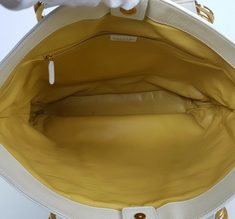 중고 BVLGARI - 불가리 금장장식 화이트 빅 토드백 썸네일 7
