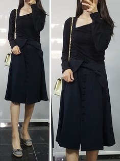 중고 Sonia Rykiel - 소니아리키엘 A라인 롱 스커트 썸네일 6