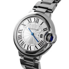 실버 화이트 발롱 블루 미듐 쿼츠 스틸 시계 (33mm) 썸네일 3