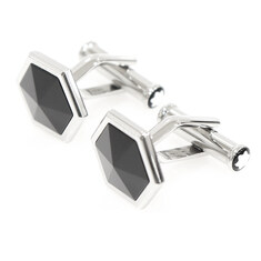 중고 Montblanc(몽블랑) 118599 스틸 오닉스 사토리얼 커프 링크스 썸네일 2
