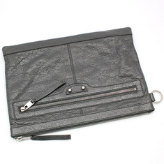 발렌시아가 273022 그레이 클래식 모터 클립 미듐 클러치 썸네일 2