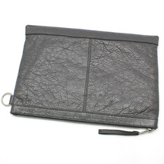 발렌시아가 273022 그레이 클래식 모터 클립 미듐 클러치 썸네일 3