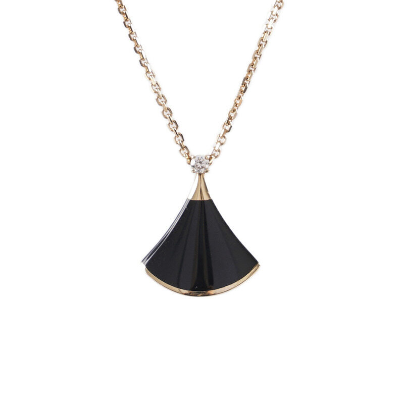 블랙 오닉스 로즈 골드 18K 디바스 드림 목걸이 - Bvlgari