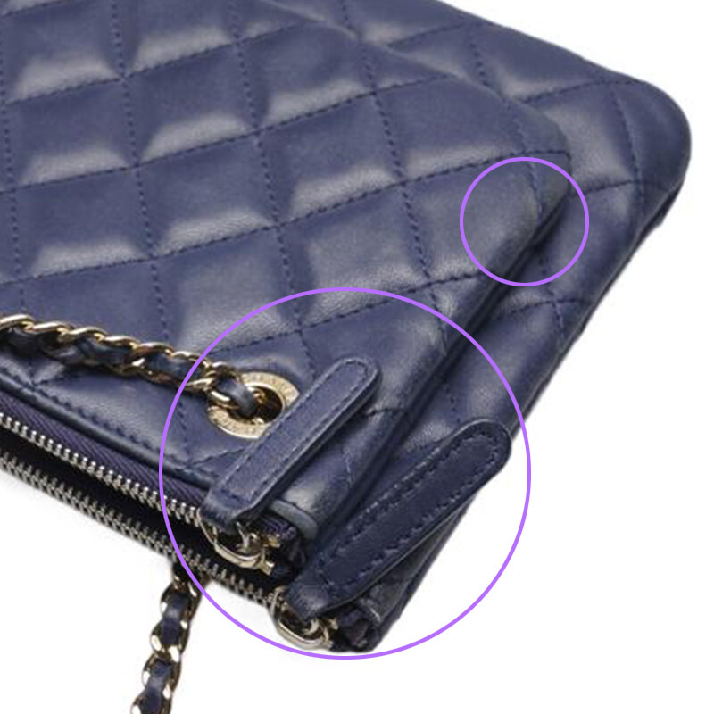CHANEL Navy Double Pouch Chain Crossbody Bag SKU123 | eBay CHANEL Navy Double Pouch Chain Crossbody Bag SKU123 | eBay