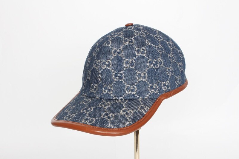 구찌 GG 데님 레더 볼캡 M(58) - Gucci