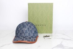 구찌 GG 데님 레더 볼캡 M(58) 썸네일 1