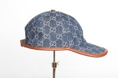 구찌 GG 데님 레더 볼캡 M(58) 썸네일 3