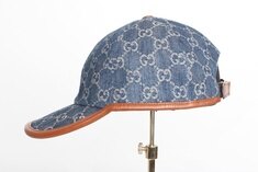 구찌 GG 데님 레더 볼캡 M(58) 썸네일 4