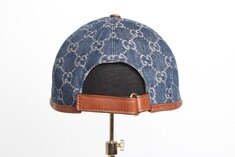 구찌 GG 데님 레더 볼캡 M(58) 썸네일 5