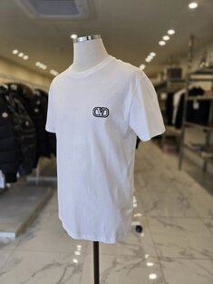 발렌티노 브이로고 자수 크루넥 티셔츠 화이트 3V3MG 10V9LJ OBO 썸네일 1