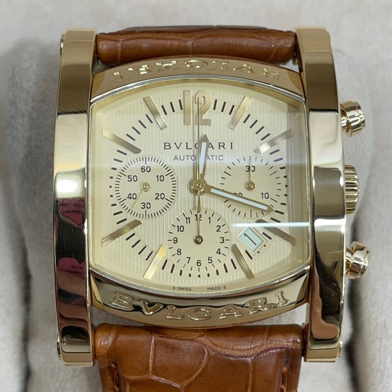 [폴리싱완료]불가리 아시오마 크로노그래프 44 금 시계 AA44GCH - Bvlgari