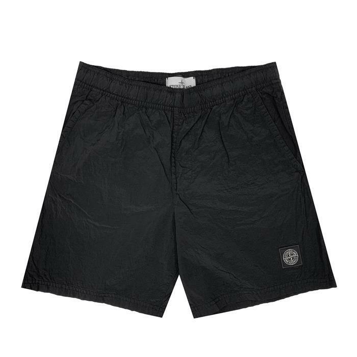 [럭스댓] 국내 스톤아일랜드 K1S15 B100009 로고 패치 포켓 나일론 메탈 스윔 쇼츠 - Stone Island