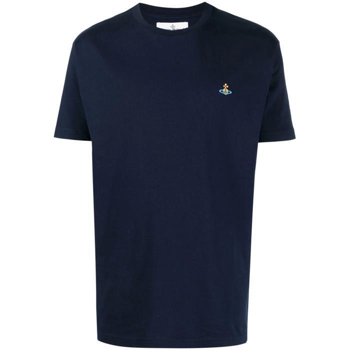 [국내발송] 25SS 비비안웨스트우드 오브 클래식 티셔츠 네이비 J001M K410 - Vivienne Westwood