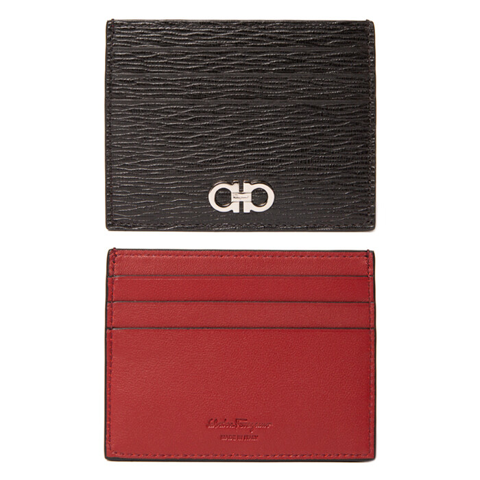 페레가모 간치니 은장 로고 간치니 카드 지갑 698914 - Salvatore Ferragamo