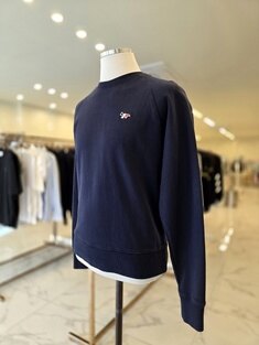 메종키츠네 여성 트리컬러폭스 맨투맨 네이비 FW00308KM0001 P480 썸네일 1
