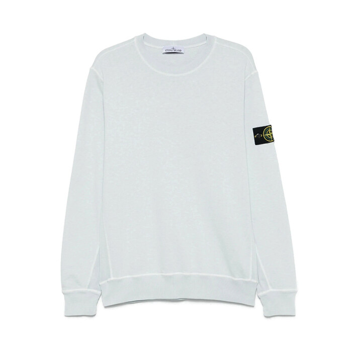 25SS 스톤아일랜드 올드 이펙트 스카이 블루 코튼 맨투맨 K1S156100020 S0060 V0141 - Stone Island