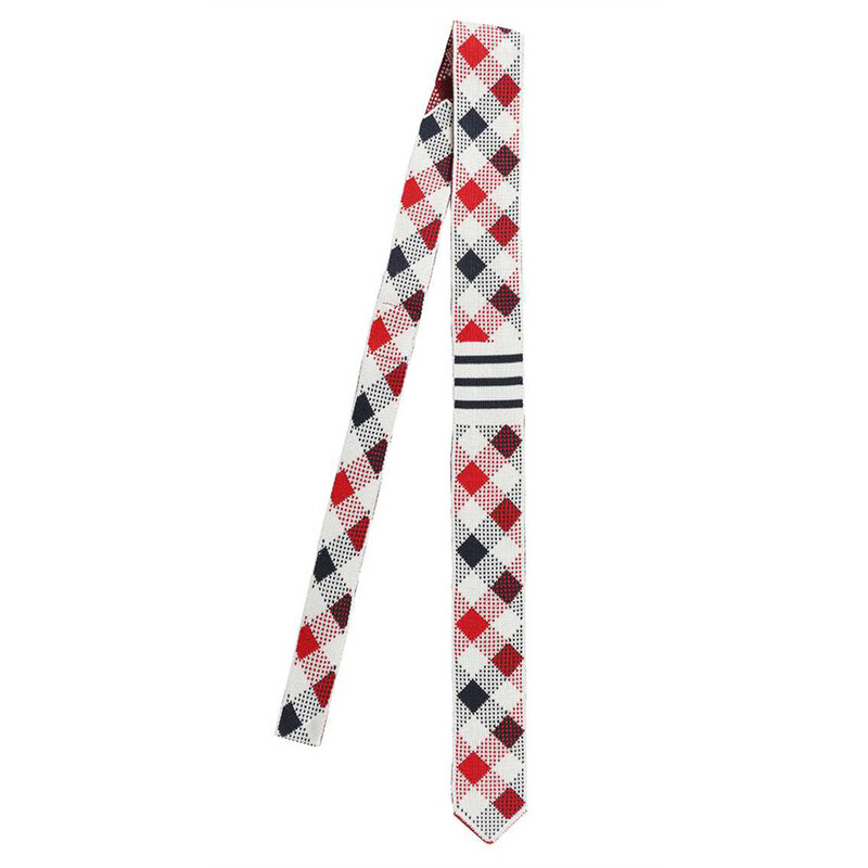 24FW 체커보드 사선 넥타이 라이트 MNL044K Y4003 960 - Thom Browne