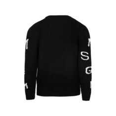 22FW 키즈 로고 프린트 골지 니트 블랙 MS029251 110 썸네일 2