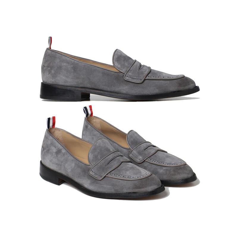 24SS 바시티 페니 스웨이드 로퍼 MFL087A 03050 035 - Thom Browne