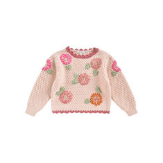 24FW 키즈 플라워 아시아 니트 블러쉬 J0023 BLUSH 썸네일 1