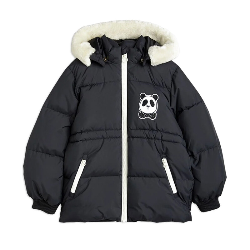 22FW 키즈 팬더 로고 후드퍼 패딩 자켓 22710151 99 - Mini Rodini