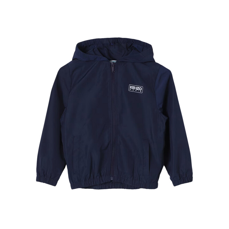 24SS 키즈 로고 프린트 후드 자켓 네이비 K60361 84A - Kenzo