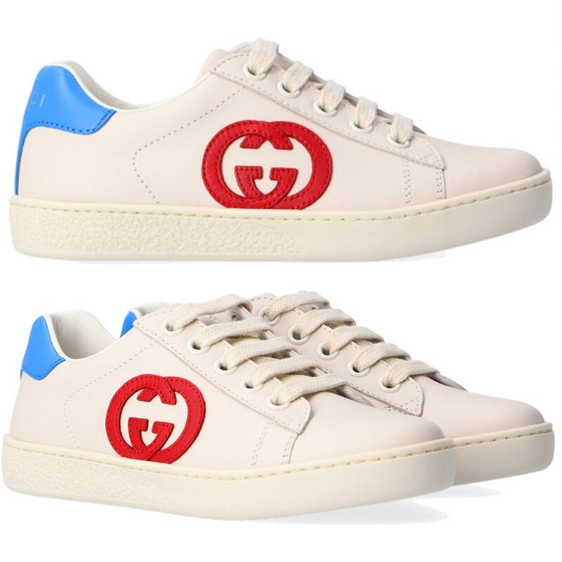 23SS 키즈 GG 에이스 스니커즈 647071 BOQB0 9090 - Gucci