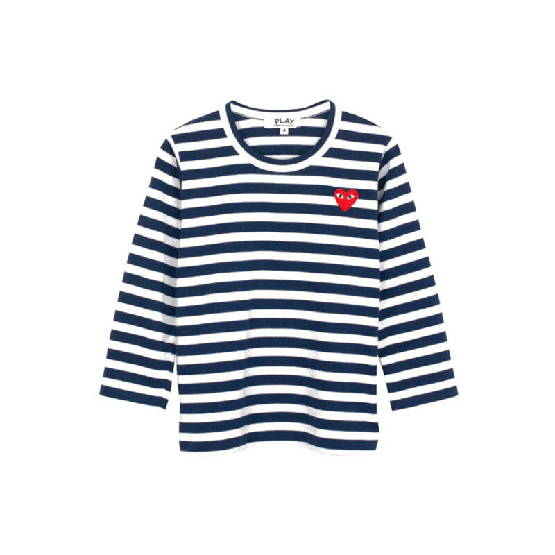 21FW 키즈 하트 체스트 티셔츠 네이비 AZ-T509-100-1 - Comme des Garcons