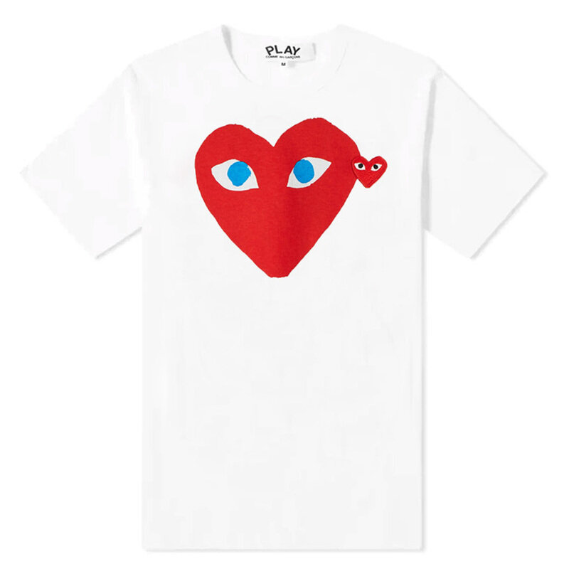 24FW 더블 레드 와펜 블루아이 티셔츠 AZ-T086-051-1 - Comme des Garcons
