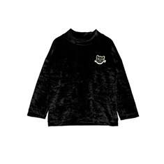 22FW 키즈 캣헤드 벨루어 반폴라 티셔츠 22720166 99 썸네일 1