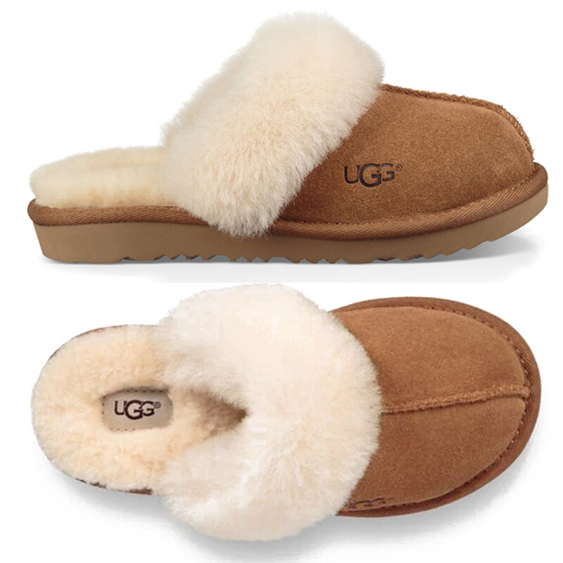 24FW 키즈 퍼 뮬 슬리퍼 체스넛 1019065K CHE - Ugg